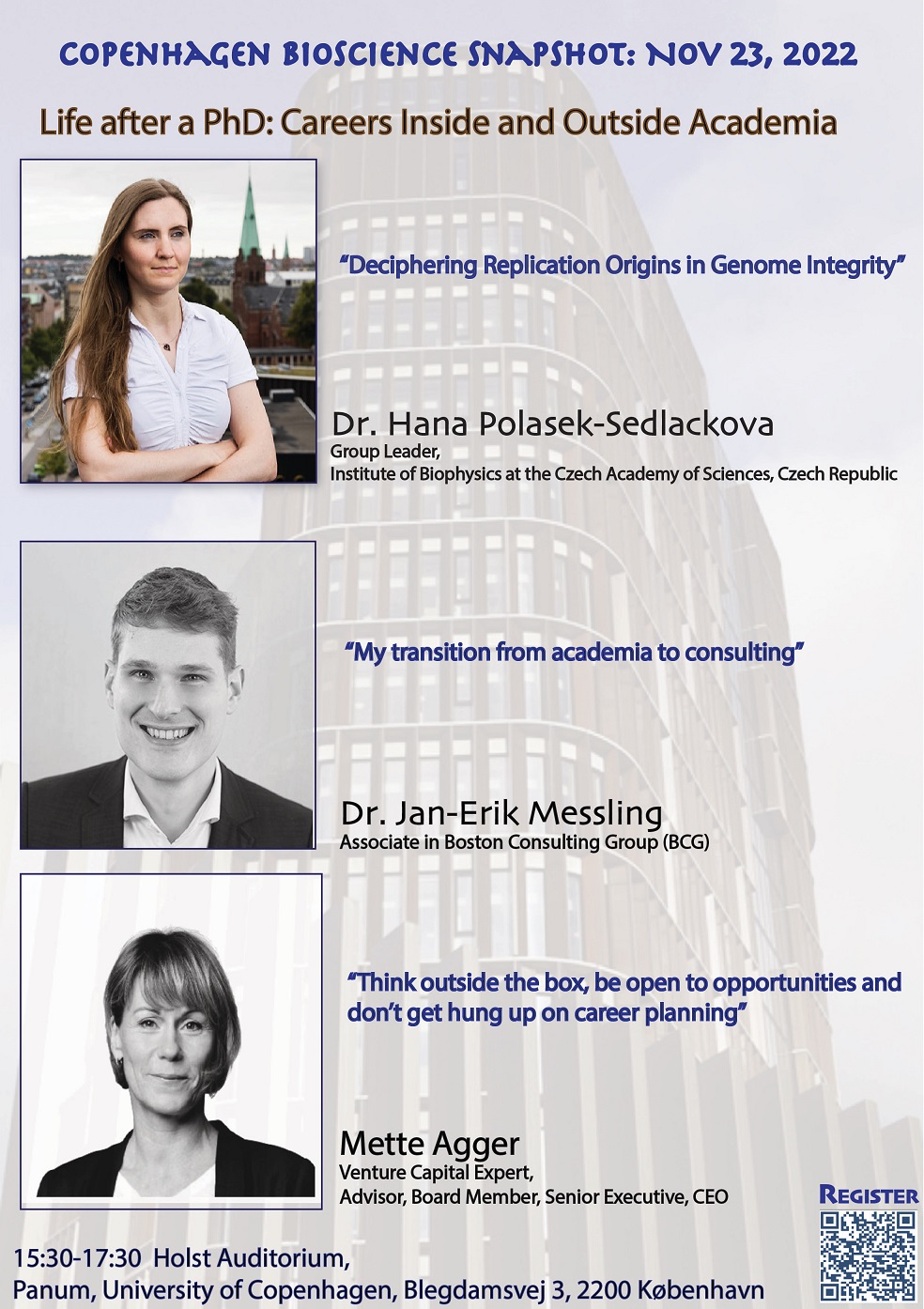 Poster for the Life after PhD event
