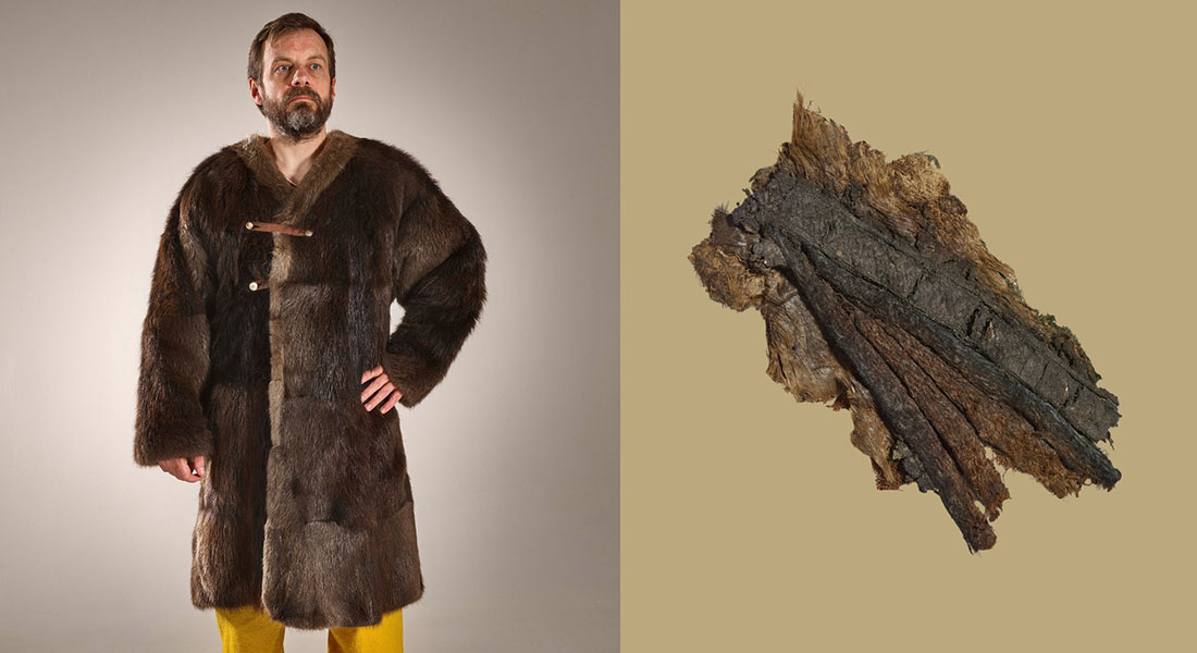 Mens viking fur coat sale