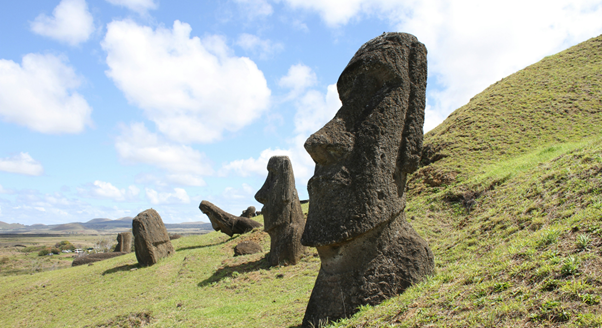 Picture of famous stone sculptures.